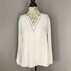 J. Crew tassel top